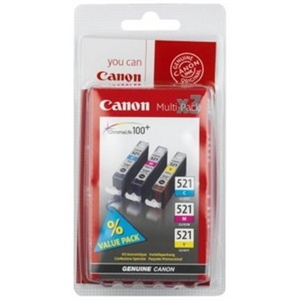 Canon CLI-521CMY multipack tintapatron fotó, illusztráció : 2934B007