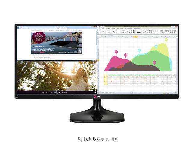 Monitor 29  IPS LED 21:9; 2560x1080; 5ms; 250cd; HDMIx2; DP; Vesa fotó, illusztráció : 29UM55-P