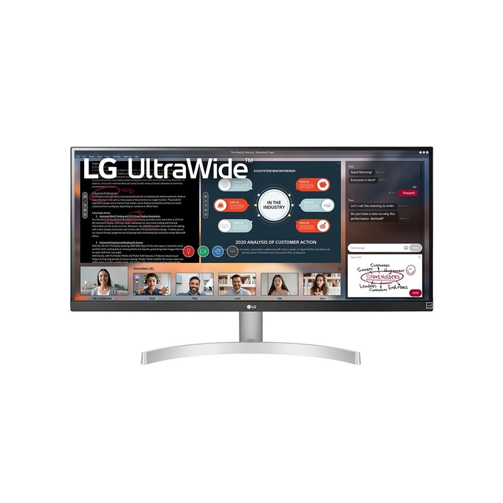 Monitor 29  2560x1080 IPS HDMI DP LG 29WN600-W fotó, illusztráció : 29WN600-W.AEU