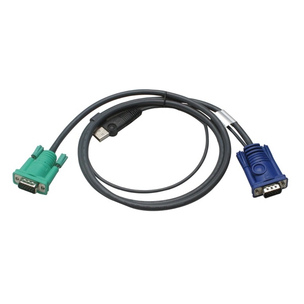 KVM switch Kábel USB VGA 1.2m fotó, illusztráció : 2L-5201U