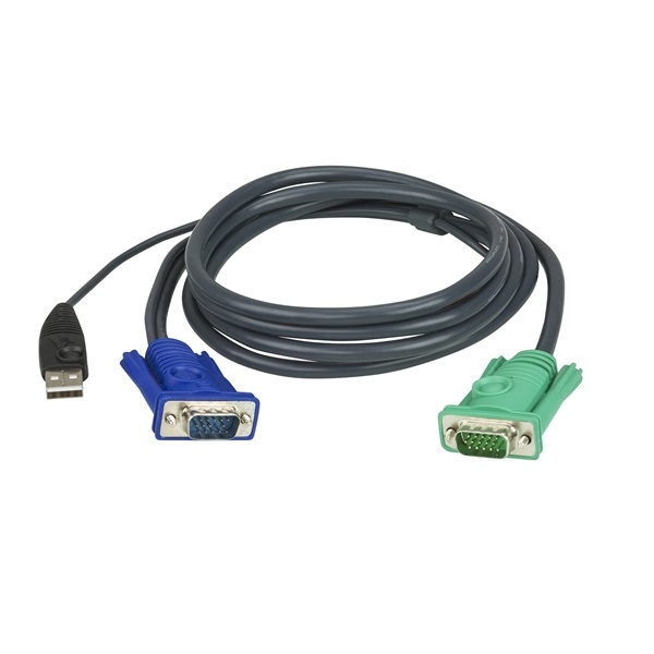 KVM switch Kábel USB VGA 1.8m fotó, illusztráció : 2L-5202U