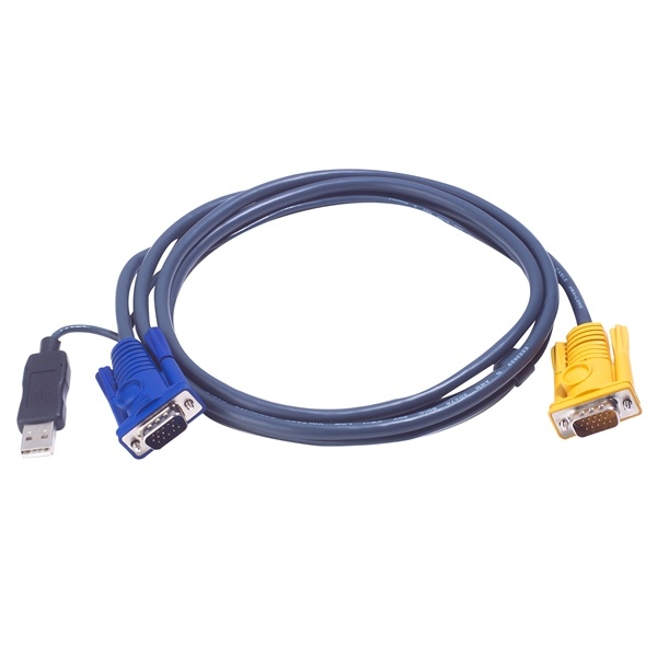 KVM switch Kábel USB VGA 3.0m fotó, illusztráció : 2L-5203UP