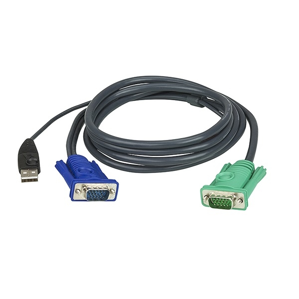 KVM switch Kábel USB VGA 5.0m fotó, illusztráció : 2L-5205U