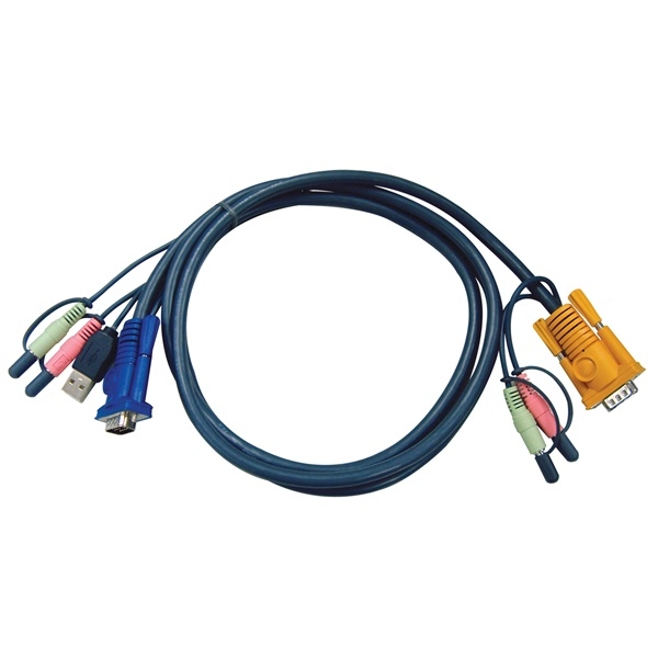 KVM switch Kábel USB VGA 5.0m fotó, illusztráció : 2L-5305U