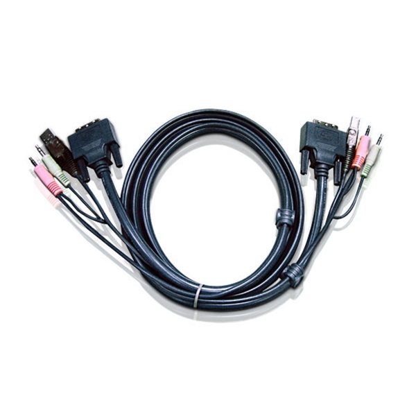 KVM switch Kábel USB DVI Dual Link 1.8m ATEN fotó, illusztráció : 2L-7D02UD