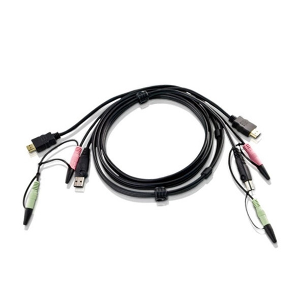 KVM switch Kábel USB HDMI 1,8m ATEN fotó, illusztráció : 2L-7D02UH