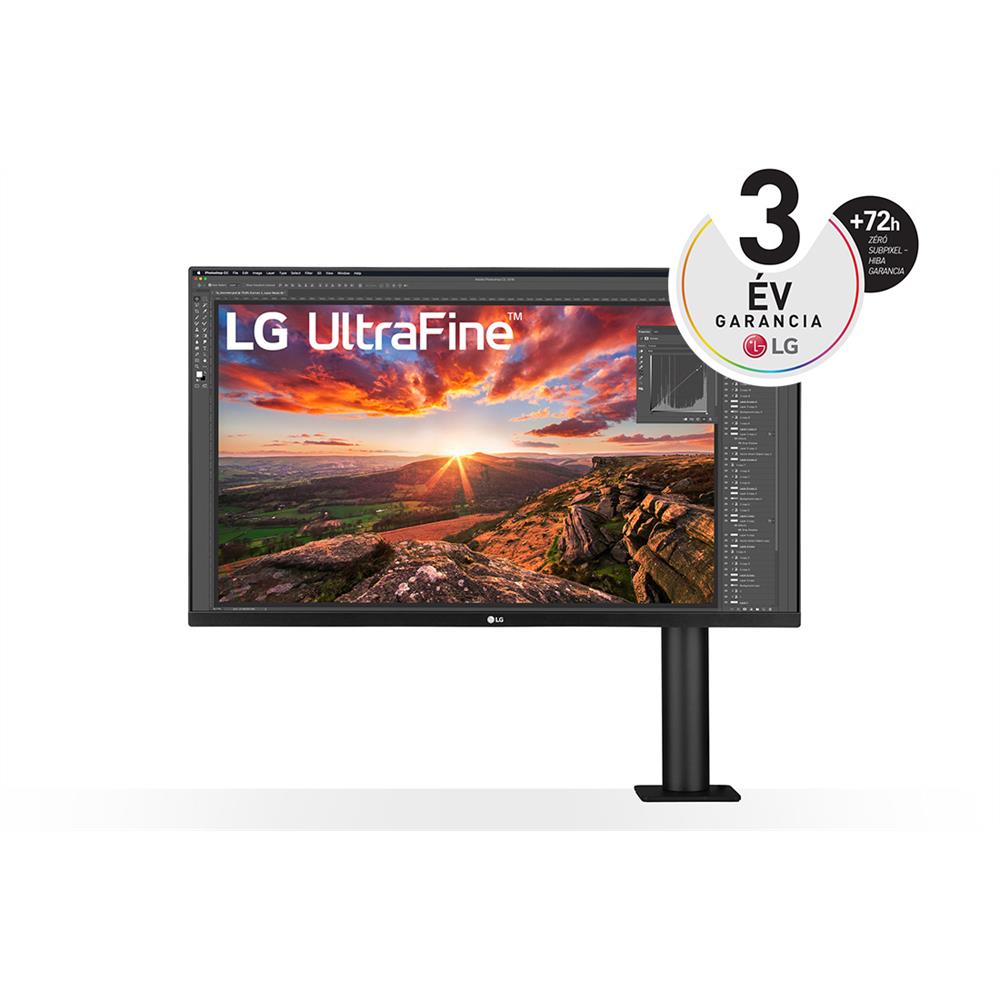 Monitor 31,5” 3840x2160 IPS HDMI DP USB-C USB LG 32UN880P-B fotó, illusztráció : 32UN880P-B