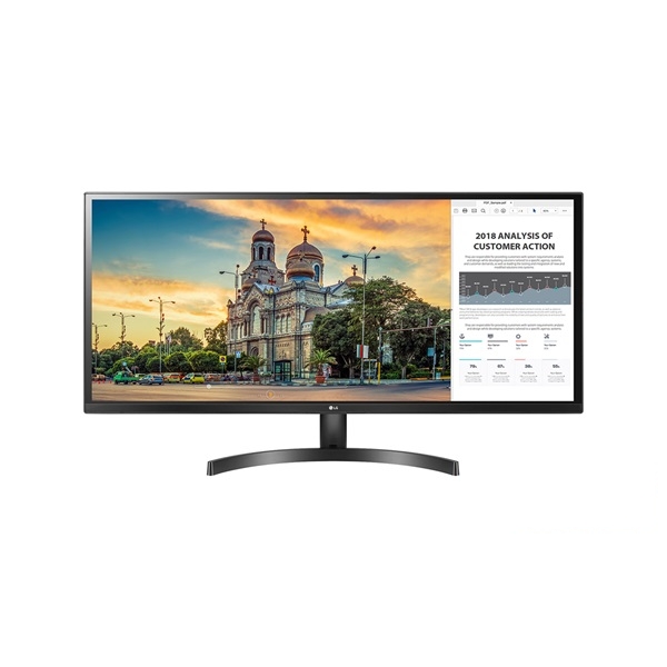 Monitor 34  HDMI2.0 DP LG 34WK500 LED IPS 21:9 Ultrawide fotó, illusztráció : 34WK500-P.AEU