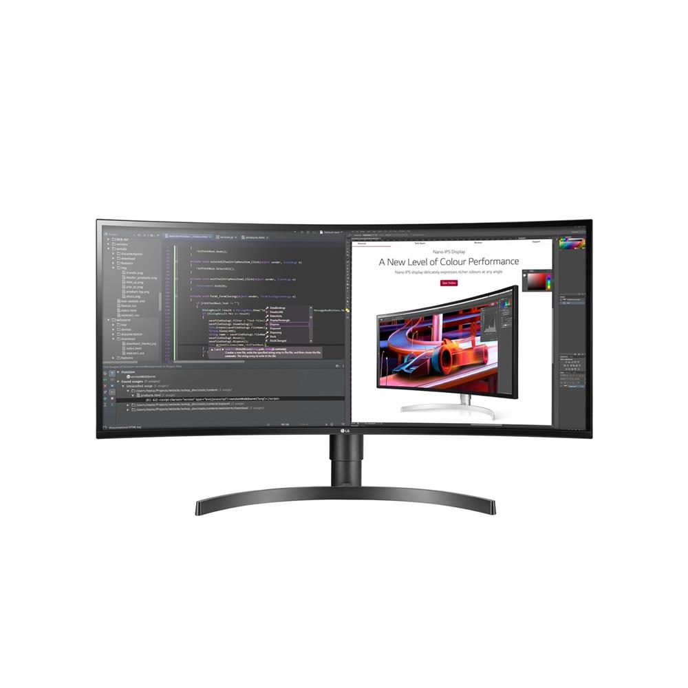 Monitor 34  3440x1440 ívelt HDMI Display Port LG 34WL85C-B IPS 21:9 21:9 USB HD fotó, illusztráció : 34WL85C-B.AEU