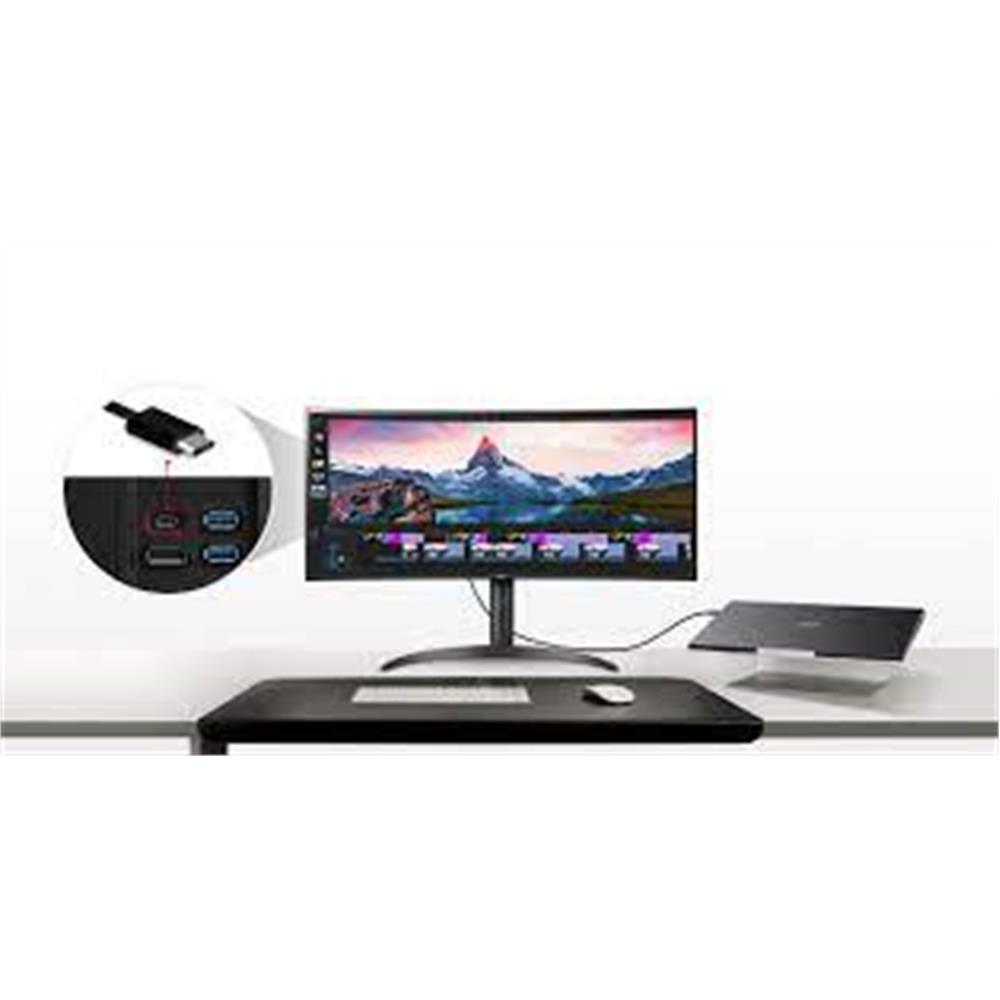 Monitor 34  3440x1440 IPS HDMI DP USB USB-C LG 34WP85CP-B fotó, illusztráció : 34WP85CP-B.AEU