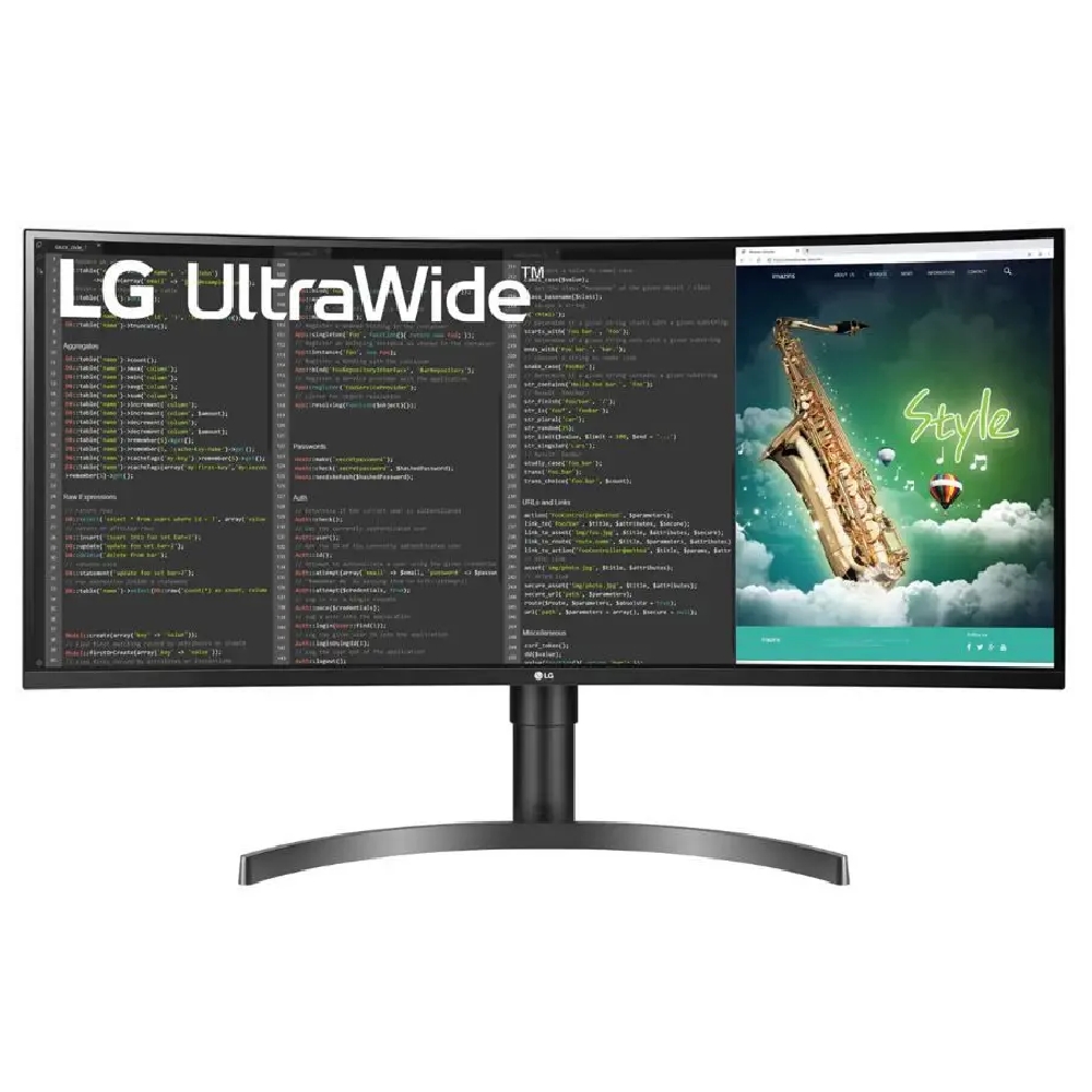 Monitor 35  3440x1440 VA HDMI DP USB-C LG 35WN75C-B fotó, illusztráció : 35WN75C-B.AEU