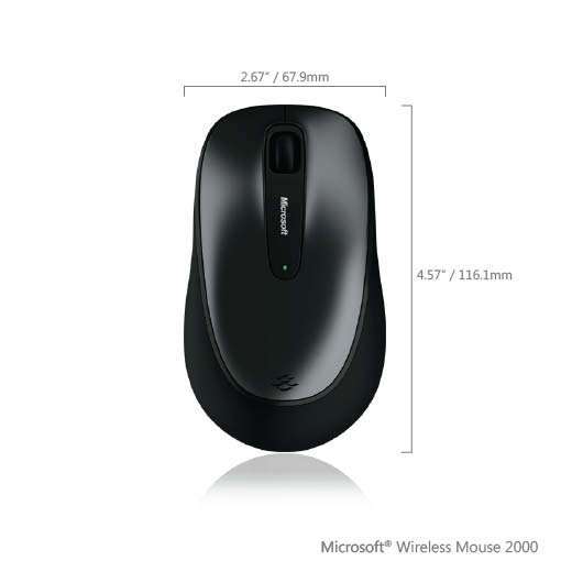 Microsoft Wireless Mouse 2000 ER Hdwr fotó, illusztráció : 36D-00005