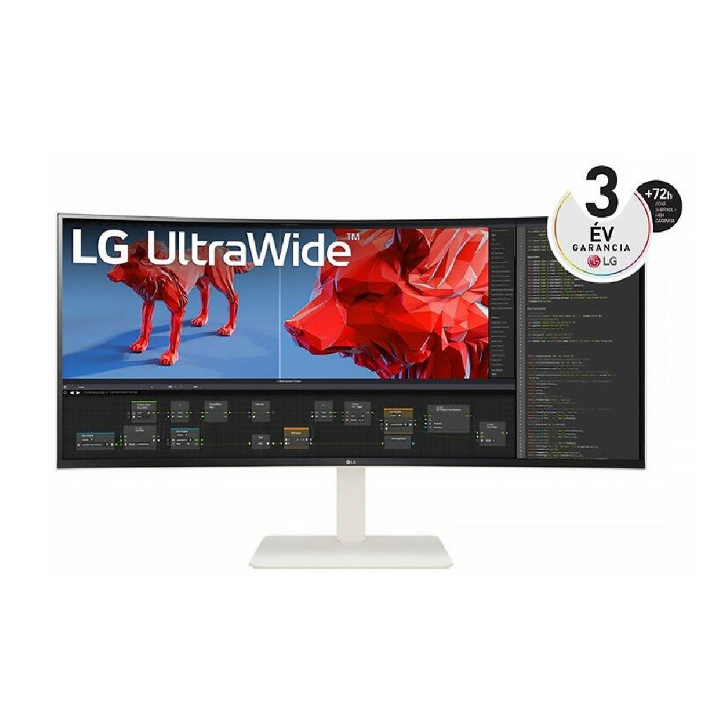 Monitor 38  3840x1600 IPS HDMI DP USB USB-C LG 38WR85QC-W fotó, illusztráció : 38WR85QC-W.AEU