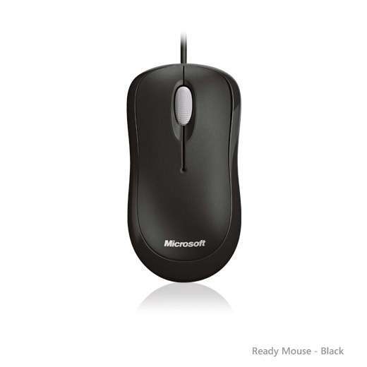 Microsoft Ready Mouse Mac/Windows USB Port ER Hdwr Black fotó, illusztráció : 3EG-00004