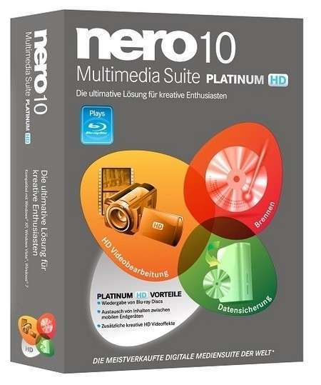 Nero 10 Multimedia Suite Platinum HD fotó, illusztráció : 4030764100001