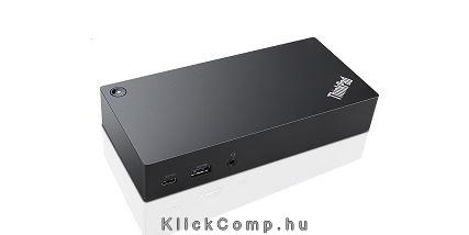 Lenovo ThinkPad USB-C Dock - 40A90090EU - Fekete - 90W dokkoló fotó, illusztráció : 40A90090EU