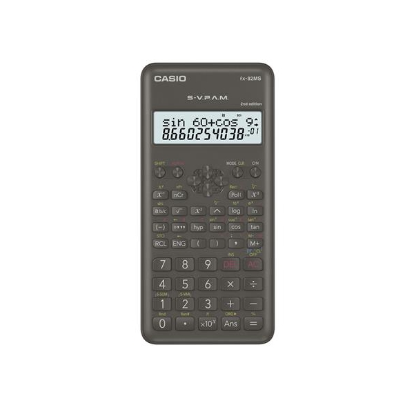 Számológép tudományos 240 funkció CASIO FX-82MS 2E fotó, illusztráció : 45014243_FX-82MS-2E