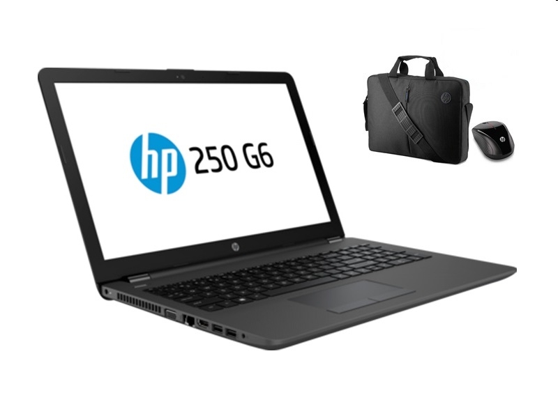 HP laptop 15.6  FHD i3-7020U 4GB 256GB + Táska + Egér csomag HP 250 G6 fotó, illusztráció : 4WU92ES_TASKA