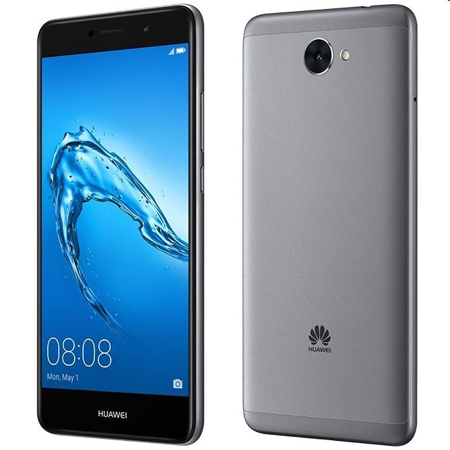 Mobiltelefon 5,5  Huawei Y7 LTE 16GB Dual SIM szürke okostelefon fotó, illusztráció : 51091QUB