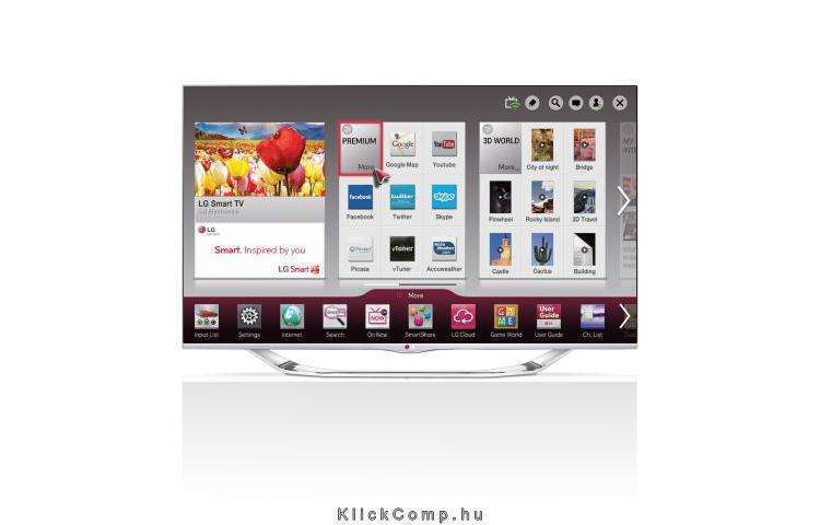 55  FullHD 800Hz Cinema3D SMART LED TV fotó, illusztráció : 55LA740S