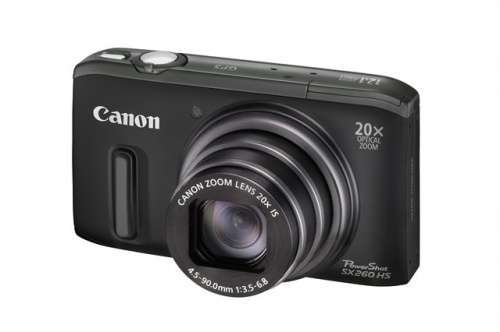 Canon PowerShot SX260 HS fekete 12MP digitális fényképezőgép   12 hónap Camera fotó, illusztráció : 5900B011AA