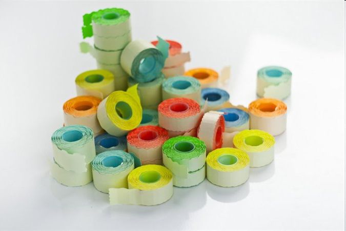 Árazógépszalag, 25x16 mm, sárga fotó, illusztráció : 5998377100186-S