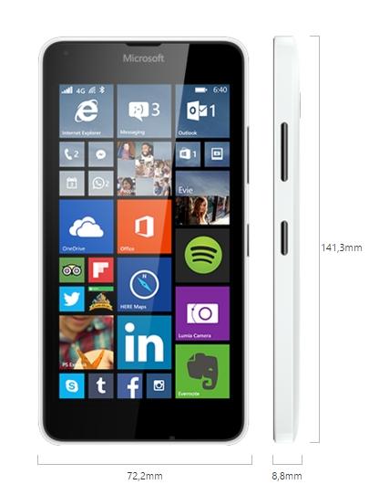 Dual SIM mobiltelefon Microsoft Lumia 640 fehér fotó, illusztráció : 640DSWH