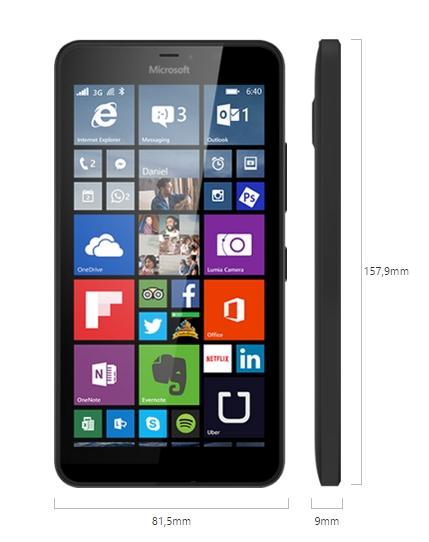 Dual SIM mobiltelefon Microsoft Lumia 640 XL fekete fotó, illusztráció : 640XLDSBL