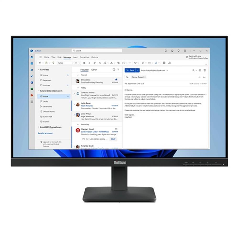 Lenovo monitor 23,8  1920x1080 HDMI 100Hz fotó, illusztráció : 64B5KAT1EU