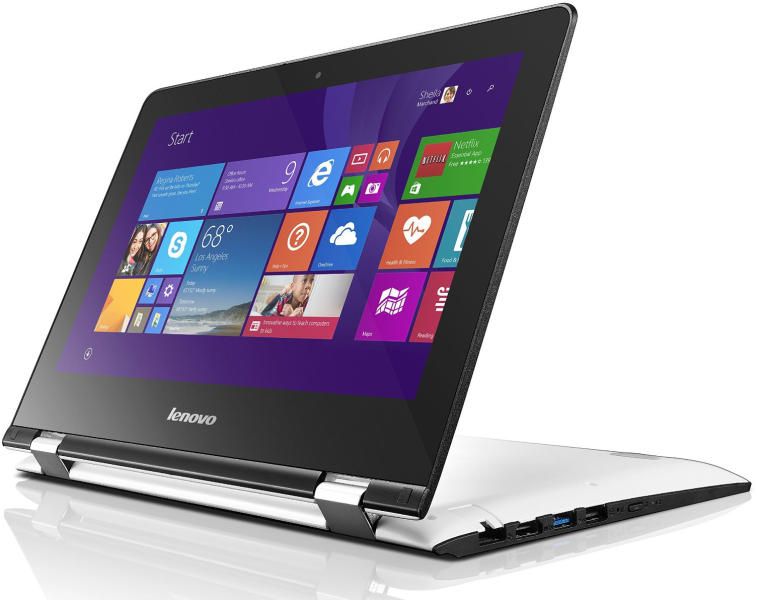 Lenovo Ideapad Yoga 300 mini laptop 11,6  Touch N3060 4GB 32GB eMMC Fehér Feket fotó, illusztráció : 80M100SYHV