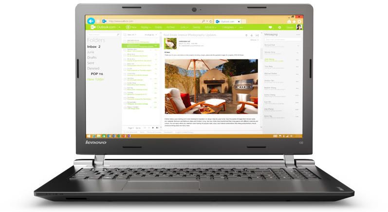 LENOVO 100 laptop 15,6  i5-5200U fotó, illusztráció : 80QQ004EHV