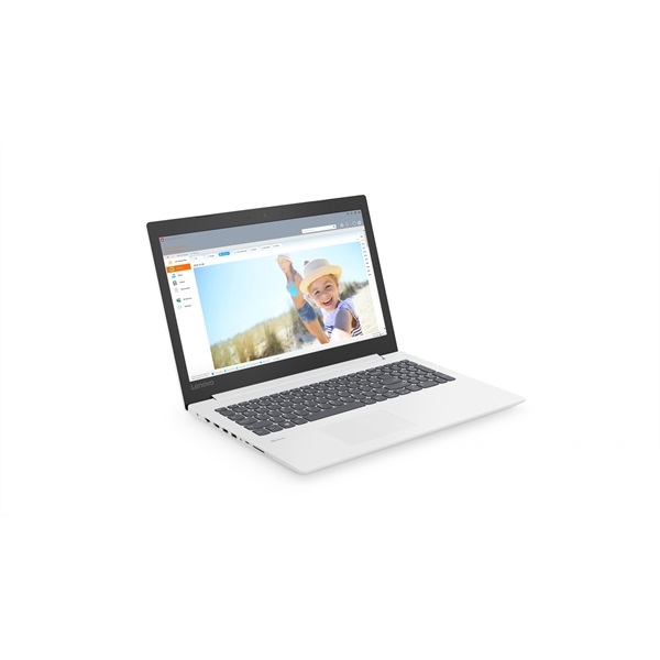 LENOVO IdeaPad 330 laptop 15,6  i3-7020U 4GB 1TB Radeon-530-2GB fehér fotó, illusztráció : 81DE00XHHV