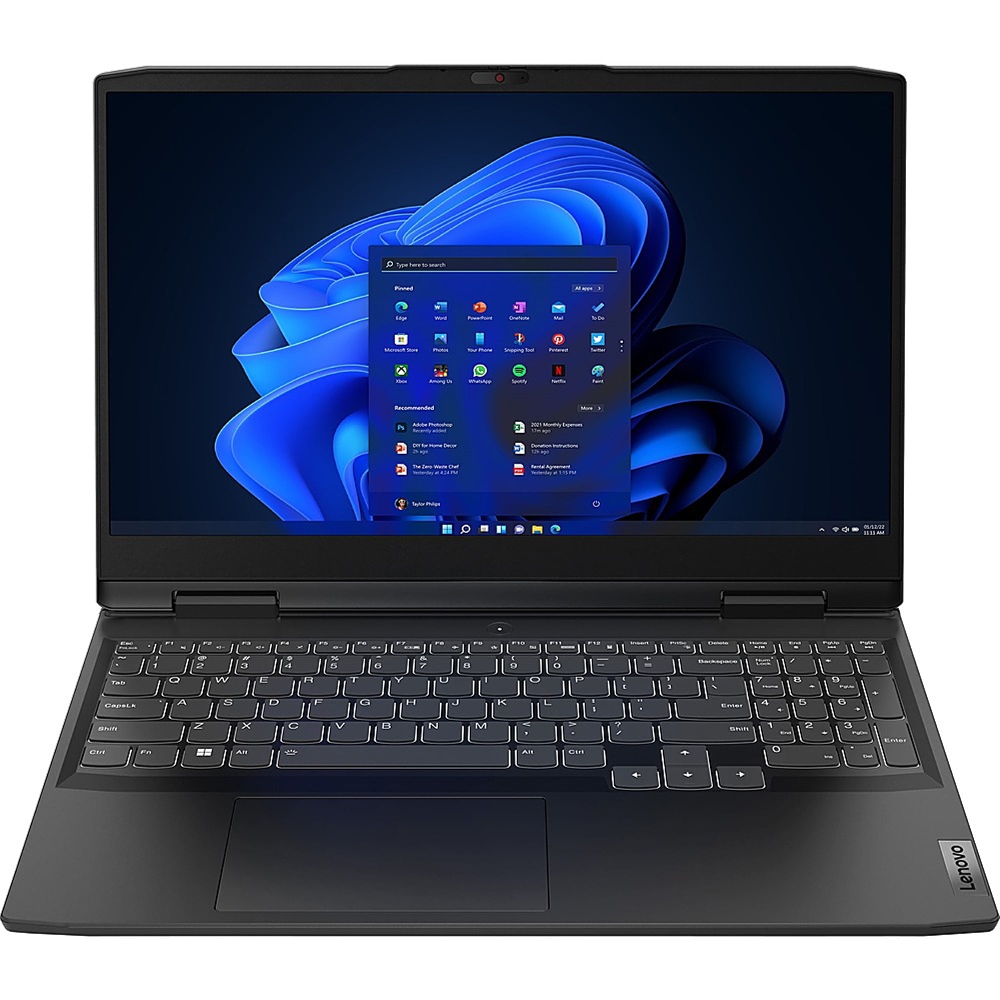 Lenovo IdeaPad laptop 15,6  FHD R5-5600U 8GB 512GB RTX3050Ti DOS fekete Lenovo fotó, illusztráció : 82K2007XHV