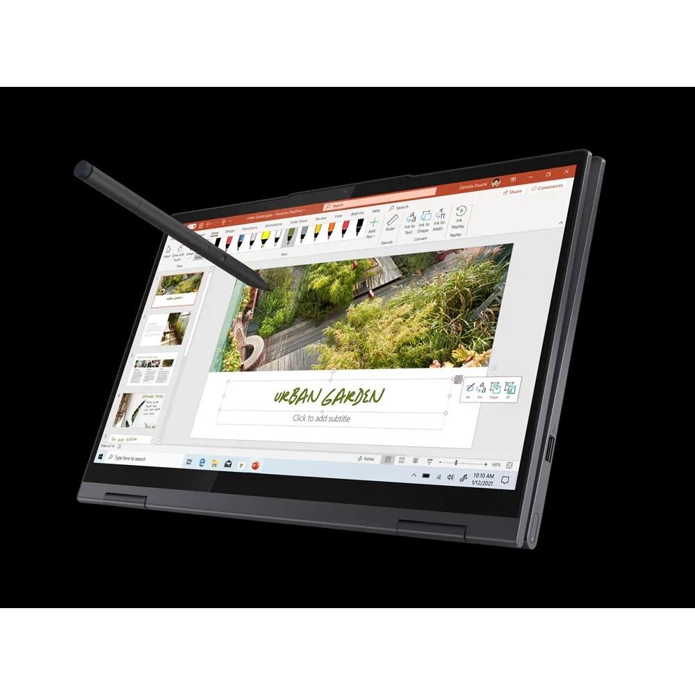 Lenovo Yoga laptop 14  FHD R5-5600U 8GB 256GB Radeon W11 fekete Lenovo Yoga 7 fotó, illusztráció : 82N7009UHV