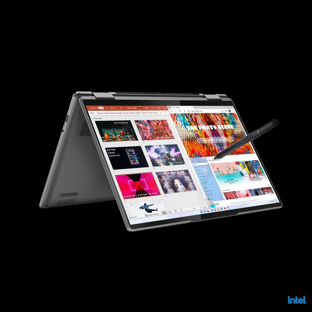 Lenovo Yoga laptop 14  2K i7-1260P 16GB 512GB IrisXe W11 szürke Lenovo Yoga 7 fotó, illusztráció : 82QE000THV