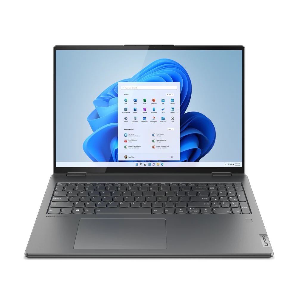 Lenovo Yoga laptop 16  2,5K i7-1260P 16GB 512GB IrisXe W10 szürke Lenovo Yoga 7 fotó, illusztráció : 82QG0007HV