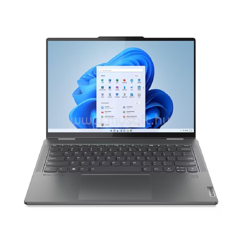 Lenovo Yoga laptop 14  2.2K i5-1335U 16GB 512GB IrisXe W11 szürke Lenovo Yoga 7 fotó, illusztráció : 82YL007PHV