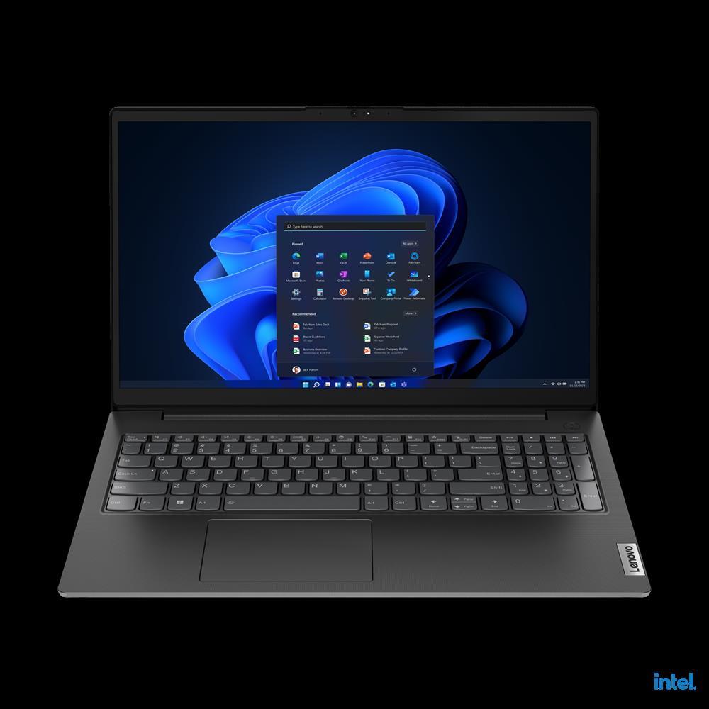 Lenovo V15 laptop 15,6  FHD i3-1315U 8GB 512GB SSD DOS fekete fotó, illusztráció : 83A1006VHV