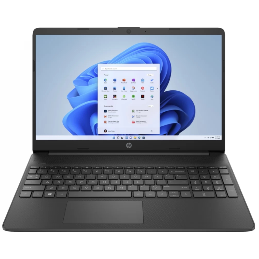 HP 15 laptop 15,6  FHD i3-1215U 8GB 256GB UHD W11 fekete HP 15s-fq5222nh fotó, illusztráció : 8F646EA