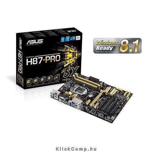 ASUS H87-PRO Intel H87 LGA1150 ATX alaplap fotó, illusztráció : 90MB0E90-M0EA75