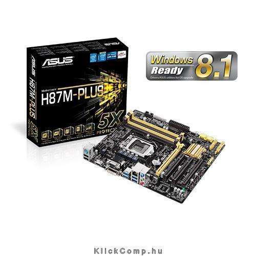 ASUS H87M-PLUS Intel H87 LGA1150 mATX alaplap fotó, illusztráció : 90MB0F10-M0EAY5