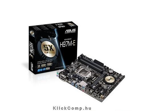 Alaplap H97 LGA1150 mATX ASUS H97M-E Intel fotó, illusztráció : 90MB0IQ0-M0EAY5