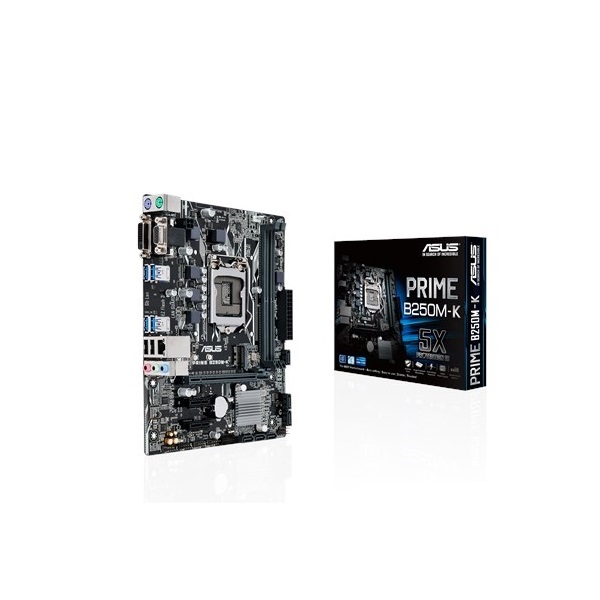 Alaplap B250 LGA1151 mATX ASUS PRIME B250M-K Intel fotó, illusztráció : 90MB0T10-M0EAY0