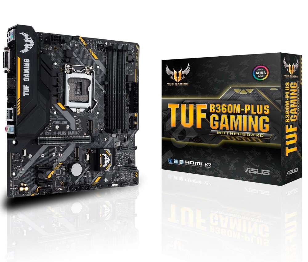 Alaplap B360 LGA1151 mATX ASUS TUF B360M-PLUS GAMING fotó, illusztráció : 90MB0WN0-M0EAY0