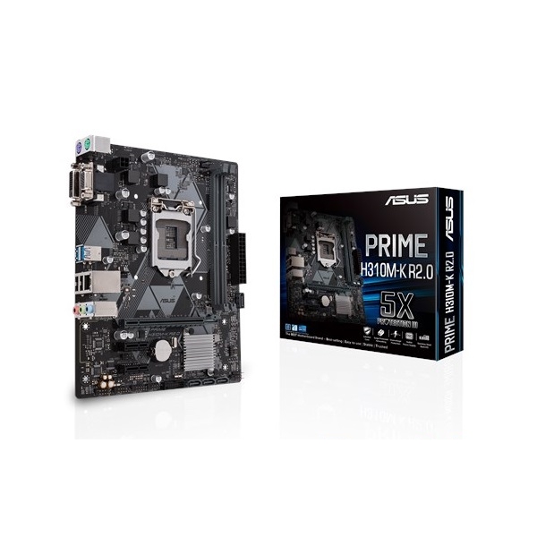 Alaplap H310M LGA1151 ASUS PRIME H310M-K R2.0 Intel H310 mATX fotó, illusztráció : 90MB0Z30-M0EAY0