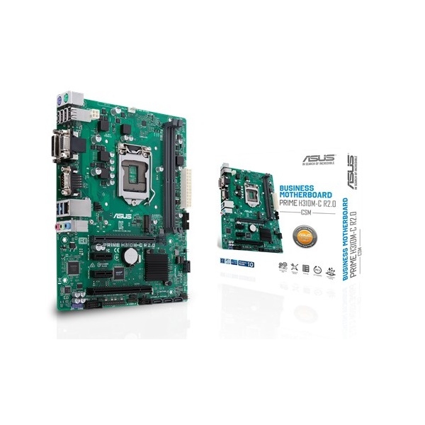 Alaplap H310M LGA1151 ASUS PRIME H310M-C R2.0/CSM Intel H310 mATX fotó, illusztráció : 90MB0ZM0-M0EAYC