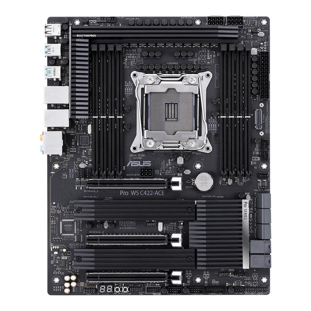 Alaplap C422 LGA2066 8xDDR4 Asus PRO WS C422-ACE ATX fotó, illusztráció : 90MB11Y0-M0EAY0