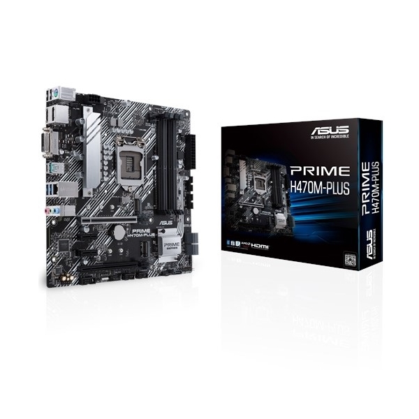 Alaplap H470M LGA1200 ASUS PRIME H470M-PLUS Intel H470 mATX fotó, illusztráció : 90MB1350-M0EAY0