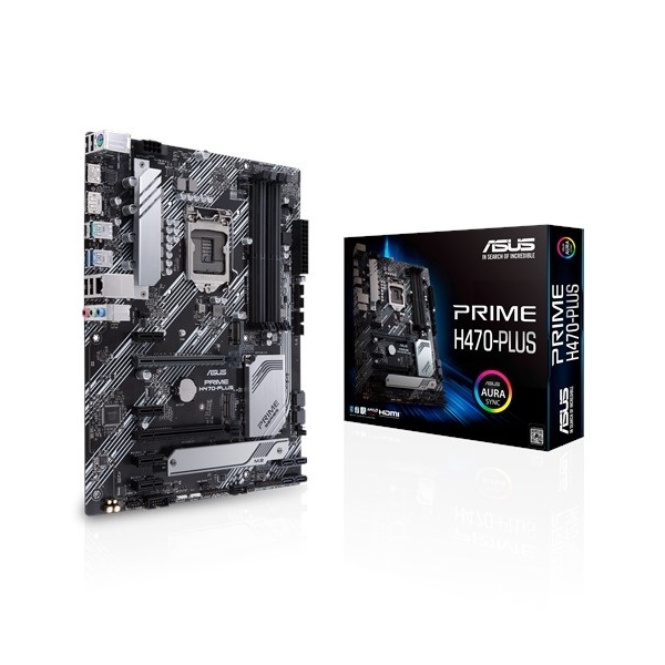 Alaplap H470 LGA1200 ASUS PRIME H470-PLUS Intel H470 ATX fotó, illusztráció : 90MB1360-M0EAY0
