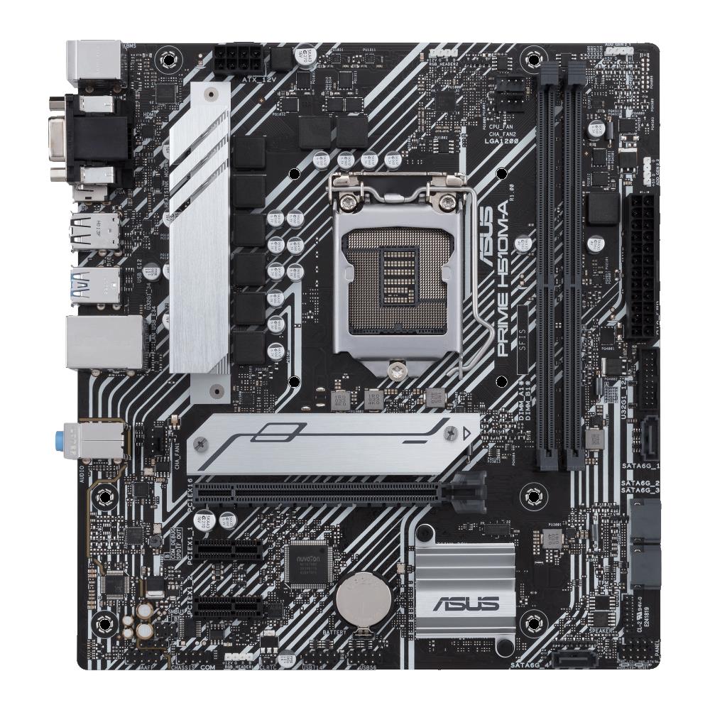 Alaplap H510M LGA1200 ASUS PRIME H510M-A Intel H510 mATX fotó, illusztráció : 90MB17C0-M0EAY0